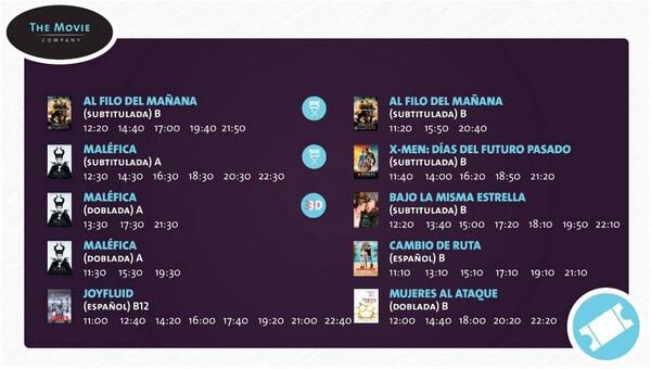 ThePowerofTrust's tweet image. &quot;@TheMovieCompany: Esta es la cartelera de hoy http://t.co/OkafsbJziU&quot; #joyfluid