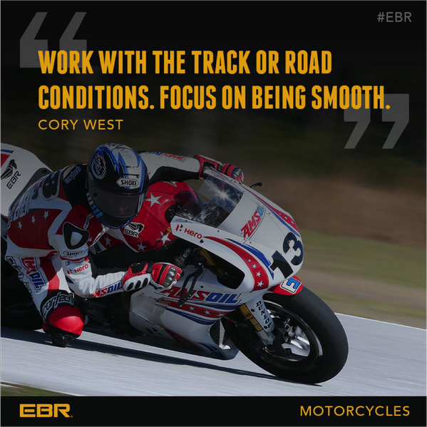 BuellMotorcycle's tweet image. #TRACKTIPS: Be smooooth. Go faster.