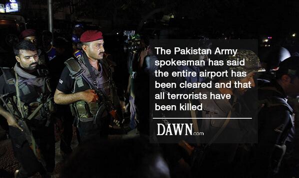 dawn_com's tweet photo. Terror over at Karachi airport, carnage leaves 23 dead http://t.co/FyIVOfZWnb http://t.co/DhRe7qn9D1