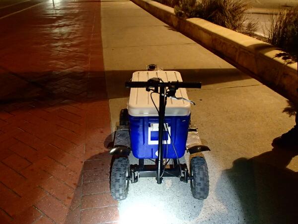 westaustralian's tweet photo. #Perth man who drove motorised esky down West Coast Drive charged by police. http://t.co/U2RBzuvnKr #perthnews http://t.co/VnYchk05bg