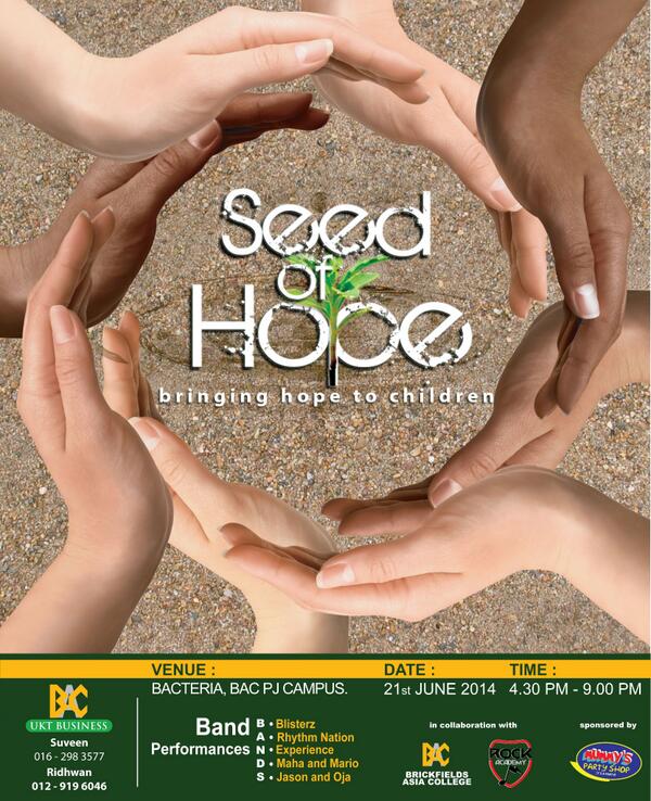Hear ye! Hear ye! The Seed of Hope Charity Concert will be held on Saturday, June 21st. Get your tickets now!