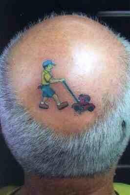 Going bald do you a. Come to terms with it? b. Get a toupée? c. Get a tattoo to show how cool you are with it?