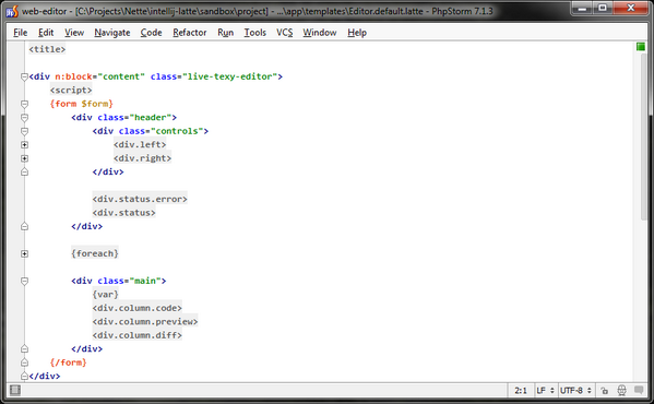 JanTvrdik's tweet photo. Latte plugin povýšil na verzi 1.0.1. Nově podporuje code folding a ignorování psaní duplicitní } http://t.co/ZF3vNddJYw