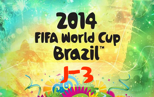 ActuFoot_'s tweet photo. J-3 avant la Coupe du Monde !!! http://t.co/itKFvtMWEV