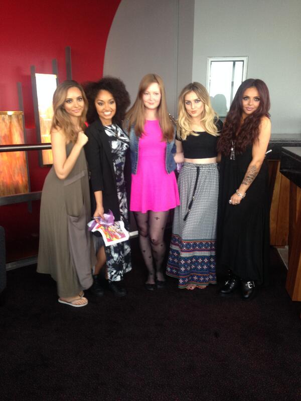 ThreeIrlMusic's tweet photo. The stunning @LittleMix with O2 Priority Music winner Gemma before their gig @TheO2Dublin last night #O2PriorityMusic http://t.co/461lmNBTFJ