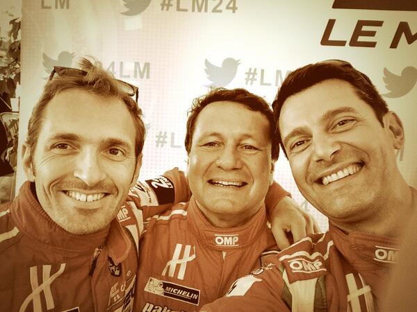 24hoursoflemans's tweet photo. Little break after the @24hoursoflemans @L.casè @R.Giammaria @P-A.Mann @AFCorse #LM72 http://t.co/6qKQEhdkCt