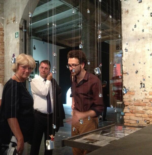 German minister of culture Monika Grutters touring #Monditalia with <a href="/IPestellini/">Ippolito Pestellini Laparelli</a> 
here stopping <a href="/effimero/">Effimero</a>