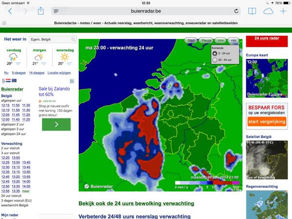 StijnNeirynck's tweet photo. Dat beloofd voor vanavond ziet er niet goed uit http://t.co/on0yC9cHuP