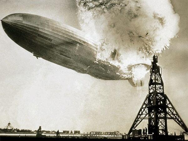 Fascinating Historical Picture of Hindenburg Class Airship on 5/6/1937 