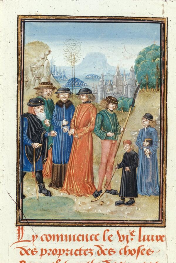 Sarah_Peverley's tweet photo. Allegory of the 7 ages of man. The youngest look more haggard than their elders... @BLMedieval Royal 15 E II. http://t.co/fxsxegdTzC