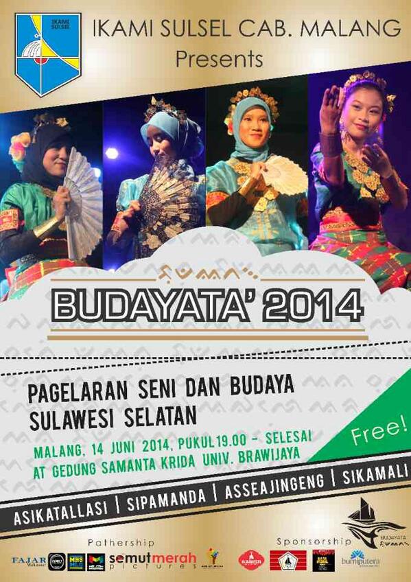 Yuk rame-rame dateng ke Budayata 3. Now at Gedung Samantha Krida <a href="/UB_Official/">Universitas Brawijaya</a> | FREE!