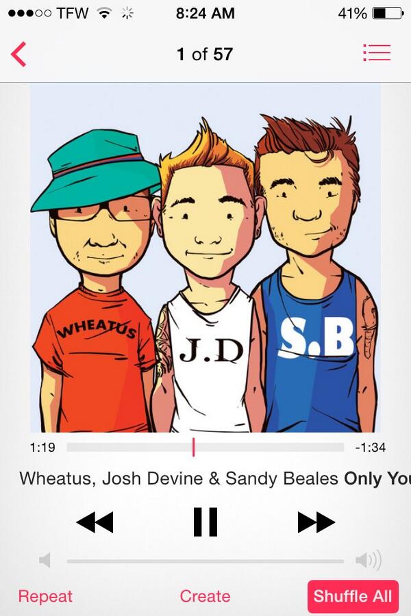 iamnamelessem's tweet image. In love with this tune . #OnlyYou #joshdevine #wheatus #sandybeales #tunes
