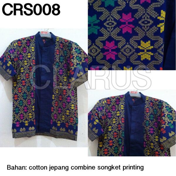 ClarusStore's tweet photo. CRS008 Kemeja Pria bahan cotton jepang combine songket Rp 150.000 ada harga ada kualitas #happyshoping http://t.co/I2v9KrvLS2