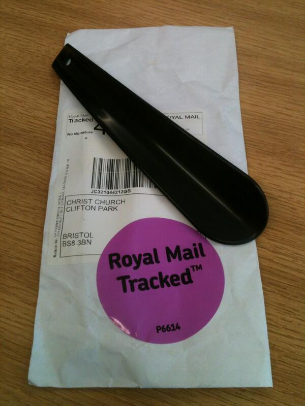 A mystery delivery to <a href="/cccliftonuk/">Christ Church Clifton</a> today... Did anyone order a shoehorn?!