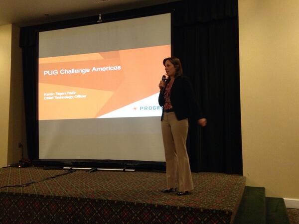 ProgressSW's tweet image. .@kpadir takes the stage to talk about new #PRogressSW technology, #OnModulus for control lang. support #PRGSPUG