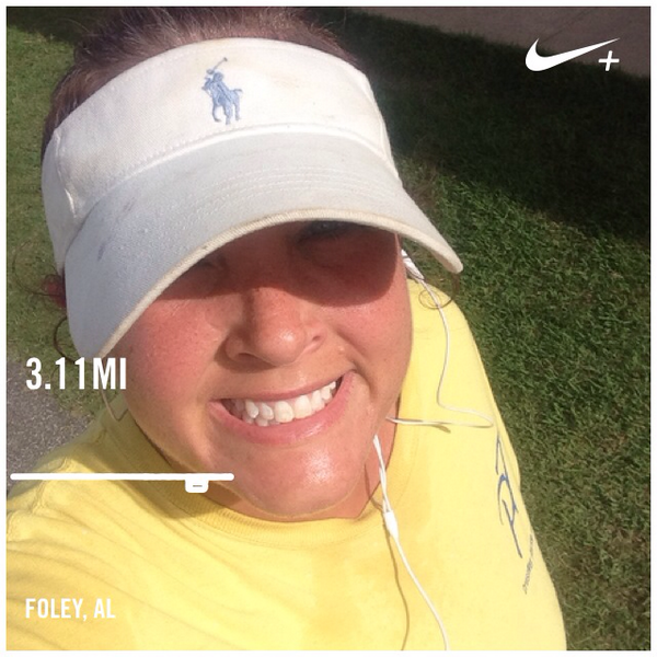 annamize1's tweet photo. No snakes in Foley!!! I just ran 3.11 mi with Nike+. http://t.co/dDe9fV6k01 #nikeplus http://t.co/CZm1lI5EHl