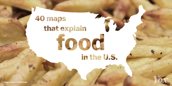 voxdotcom's tweet photo. 40 maps that explain food in America: http://t.co/wCzKmBy0uT http://t.co/QOTkTmjOH4