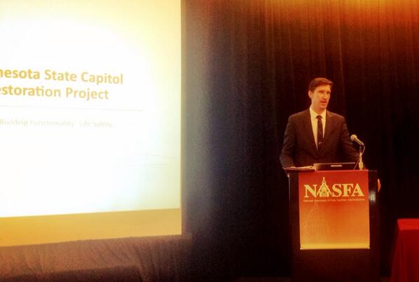 spencercronk's tweet photo. Was honored to present about @mncapitol preservation at the National Association of @StateFacilities Administrators! http://t.co/NsNniX6bdJ