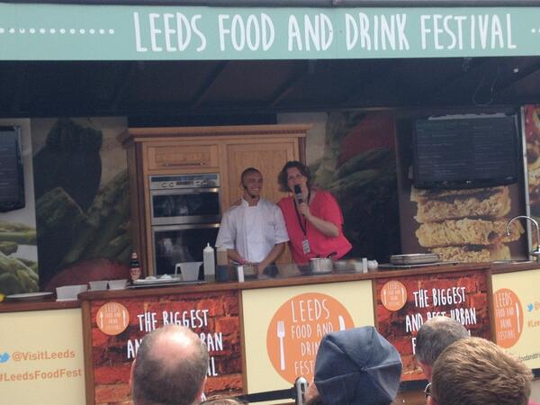 Did you catch Toby, head chef <a href="/brewerytapleeds/">The Brewery Tap</a> giving a demo at #LeedsFoodFest  yesterday?