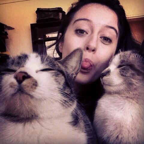 Jessmonkeypants's tweet photo. Love these two @kylevl3  think I'm gonna die the cat person http://t.co/dkyMKzSuwL