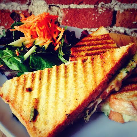 Stop on by for a delicious #turkey #pesto #Panini! #delicious #freshoffthepress #novecafedtla