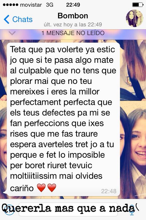 Andreea031299's tweet photo. Ella x a mi ho es tot, sempre ha estat al meu costat i ma ajudat en tot. La buic moltissim. 
Gracies x tot cariñeet❤️ http://t.co/qGh745ytSK