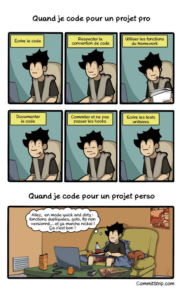 CommitStrip_fr's tweet image. Rentrer chez soi et pouvoir coder librement #justcoderthings  commitstrip.com/2014/06/09/two…