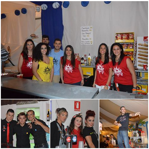 CasetasPopulare's tweet photo. ¡Algunos de los equipos que han trabajado en nuestras casetas! @promociencias15 @casetaelalbero @CasetaCapirote http://t.co/XcwiX2Aw74