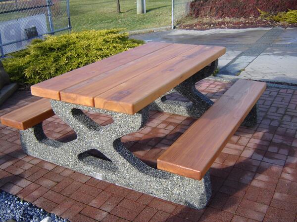 Shipped 40 concrete with cedar picnic tables to Waveland, Mississippi US National Park.