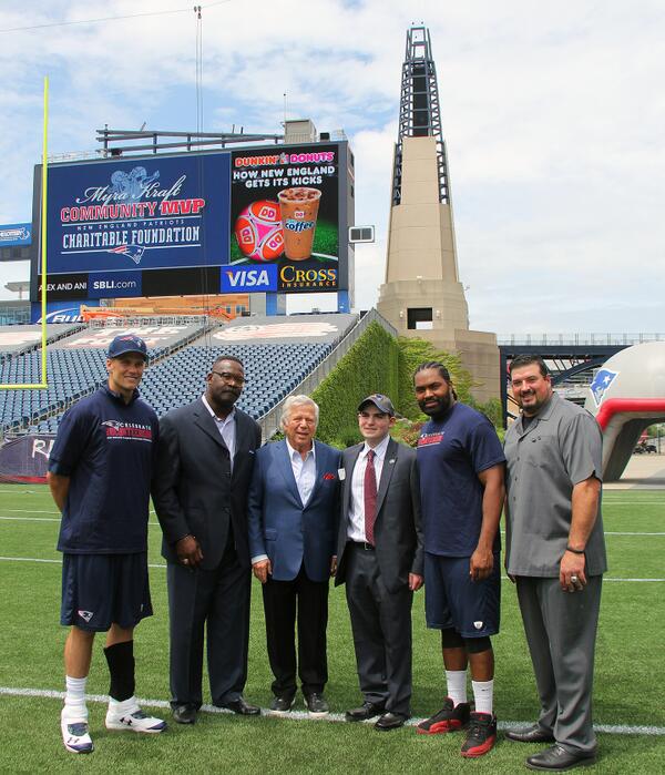 Patriots's tweet photo. Congrats to Myra Kraft Community MVP grand prize winner Max Wallack, who won a $25K grant for Puzzles to Remember! http://t.co/j3yLO4l2Oc