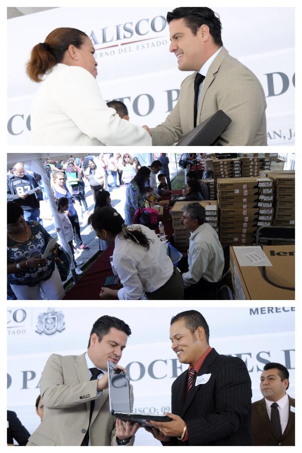 AristotelesSD's tweet photo. Entregamos las primeras 5 mil computadoras portátiles a maestr@s de educación básica #BienestarJalisco http://t.co/CNAHS4gNMX