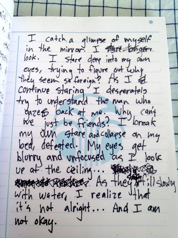 6journal9's tweet photo. "It's alright, I'm okay" 
June 9th 2014 http://t.co/Zjxi5xAFW4