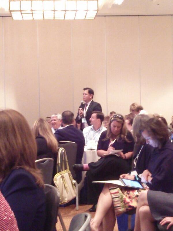 miller7's tweet photo. The "dude" from California (@familydocwonk ) asking about generational tension between old/new providers #pcpccwest http://t.co/PVVyqg2WBD
