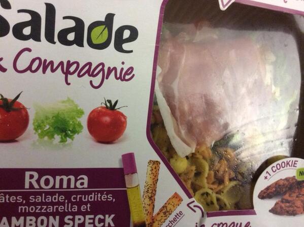 Salade Roma made in @sodebo avec la petite nouveauté le #cookie pour le même prix !! #innovant #ideesympa