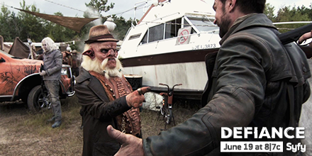 DefianceWorld's tweet photo. VARUS: Some friend. You stole from me. #DefianceScript http://t.co/rPkCPawl0s http://t.co/J0WvoB0bZM