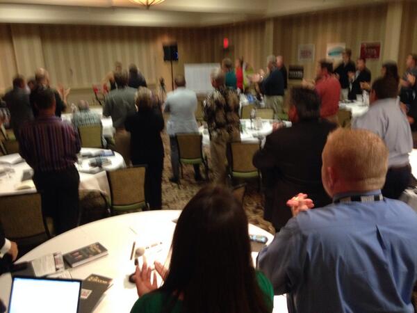 ZachGowen's tweet image. Ok so today was amazing  "@micah_birkholz: Standing ovation for @ZachGowen at #UAAMG #AutoMarketing #autofam http://t.co/MlbAHuYaMf"