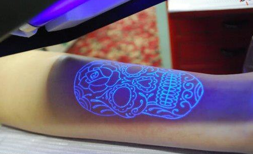 hsi_philip's tweet image. Cool UV #sugar #skull #tattoo - more sugar skull ideas here: freetattooideas.net/sugar-skull-ta…