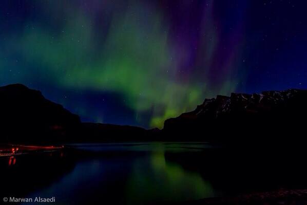 CalgarySaudiC's tweet image. تصوير المصور المبدع @malsaedi الاحد الماضي بالقرب من بانف في بحيرة ميناواكى