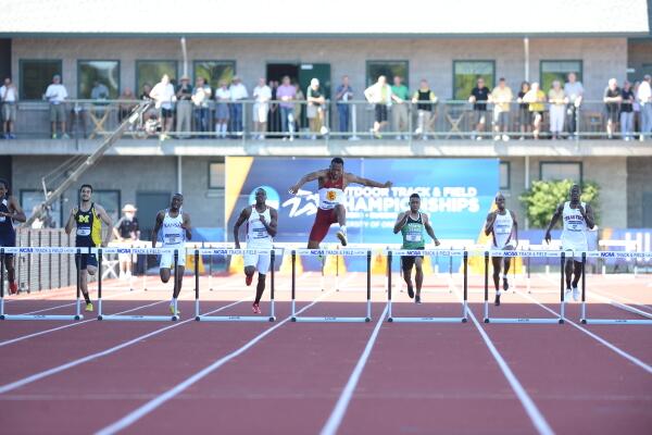 NCAA's tweet photo. On your mark ... Start lists revealed for DI Outdoor Track and Field championships: http://t.co/vfifmQt3mv  #ncaaTF http://t.co/9sGra0pDYT
