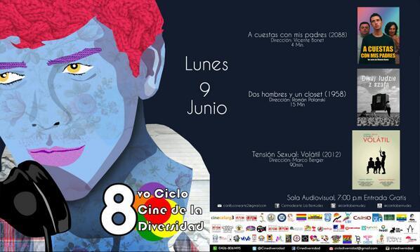 hectorbarboza's tweet image. Maracaibo - HOY arranca en @CAMLIABERMUDEZ El Ciclo de Cine de la Diversidad - más aquí - es libre + de 18
