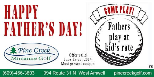 golfpinecreek's tweet photo. What better way to celebrate Father's Day than with a round of miniature golf? #pinecreekminigolf #FathersDay http://t.co/kLtH0VcjH5