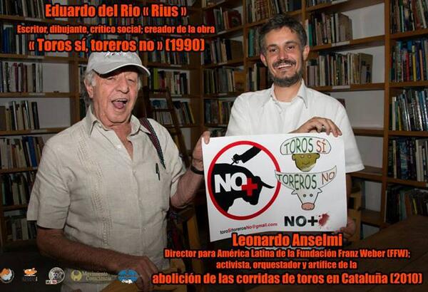 TorosSiToreroNo's tweet photo. @antitoreros Un encuentro histórico x la abolición #TorosSiTorerosNo ➝https://t.co/G82vx9fGS2  #TorosSíTorerosNo http://t.co/CjIWx17jF3