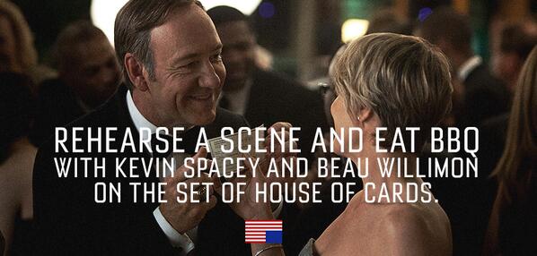 HouseofCards's tweet photo. Win the ultimate fan experience and hang out with @BeauWillimon and @KevinSpacey. Here’s how http://t.co/5iNVO2x5YT http://t.co/jtrZy7l7XP