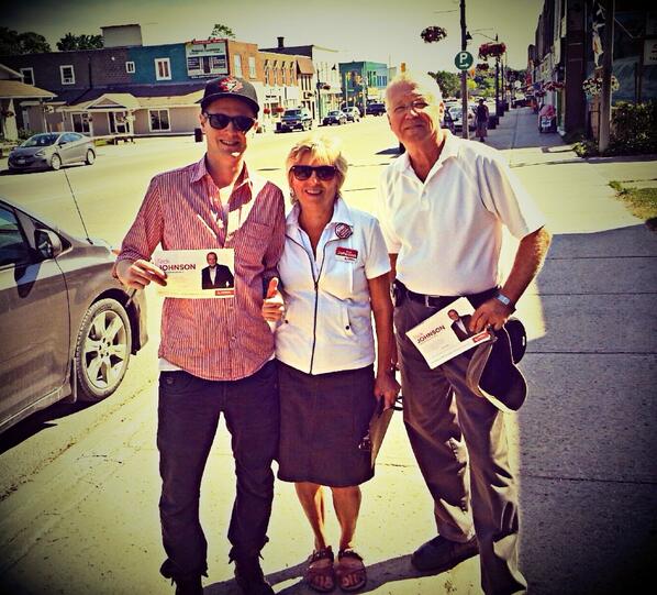 Canvassed with Lynda and my son in Fenelon Falls this afternoon. #HKLB #onpoli
