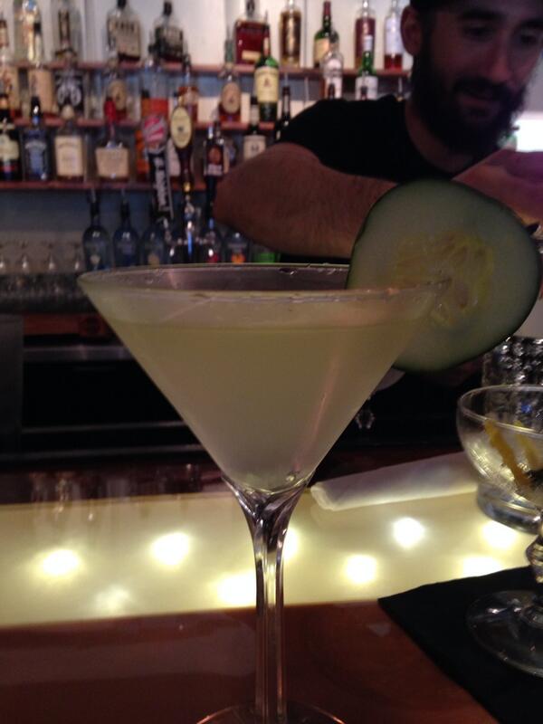 bsfarrington's tweet photo. The Liberty Bar in Tallahassee's version of a cucumber martini. Yeah, you should try it http://t.co/cMOsZEBqAT