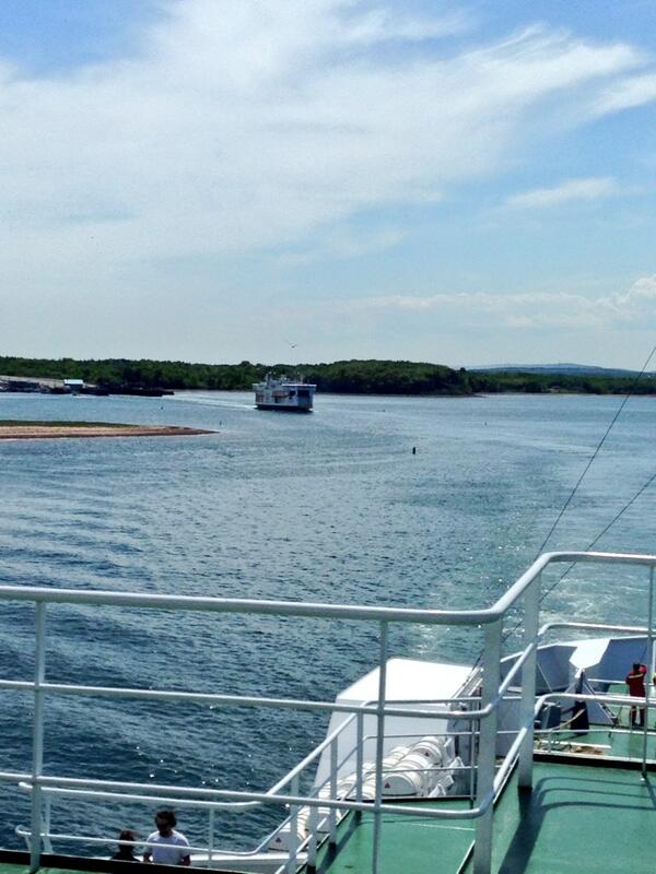 Holly heading out into the channel from Caribou for her first sea trials after getting her new engines! @NFLFerries