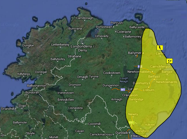 Early warning issued. T/STORMS H/SHOWERS weatheralerts.blogspot.ie