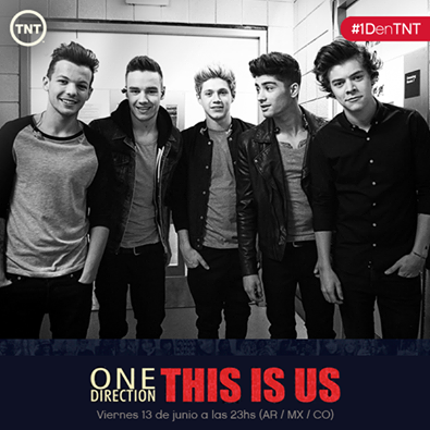 frayannit's tweet photo. ¡Atención #Directioners! THIS IS US se estrena el 13 de junio en TNT, no se lo pierda. :D #1DenTNT. http://t.co/OokAOiVgUH