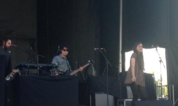 GGMpress's tweet photo. The Cults starting up their set! #OuterHarbor http://t.co/iZxoqZOROr