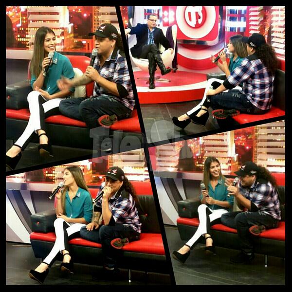 TeleShowTV's tweet photo. ¡@NadiaKchorra y @PresoGavilan invitan a ver el capítulo de hoy de @SantaCumbia, que tendrá escenas candentes! http://t.co/m8PH9GazXB